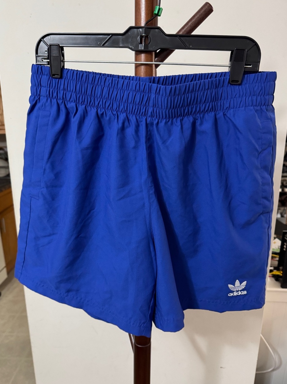 adidas Men’s Blue Athletic Shorts with Trefoil
